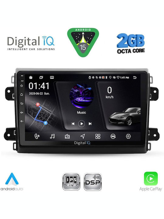 Digital IQ Car Audio System for Fiat Ducato 2021 (Bluetooth/USB/WiFi/GPS/Apple-Carplay/Android-Auto) with Touch Screen 9"