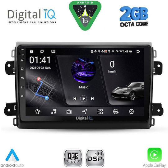 Digital IQ Car Audio System for Fiat Ducato 2021 (Bluetooth/USB/WiFi/GPS/Apple-Carplay/Android-Auto) with Touch Screen 9"