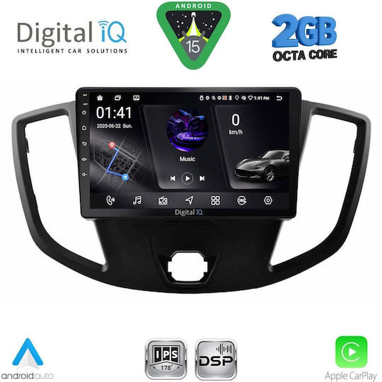 Digital IQ Car Audio System for Ford Transit 2014-2020 (Bluetooth/USB/WiFi/GPS/Apple-Carplay/Android-Auto) with Touch Screen 9"
