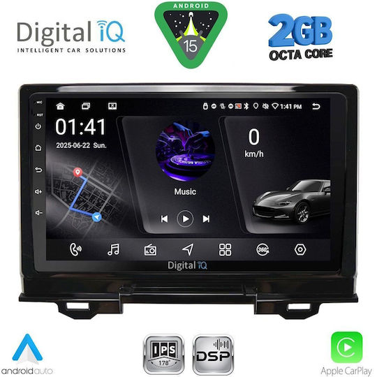 Digital IQ Car Audio System for Honda HR-V 2021 (Bluetooth/USB/WiFi/GPS/Apple-Carplay/Android-Auto) with Touch Screen 9"