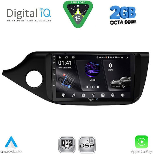 Digital IQ Car Audio System for Kia Ceed 2012-2018 (Bluetooth/USB/WiFi/GPS/Apple-Carplay/Android-Auto) with Touch Screen 9"