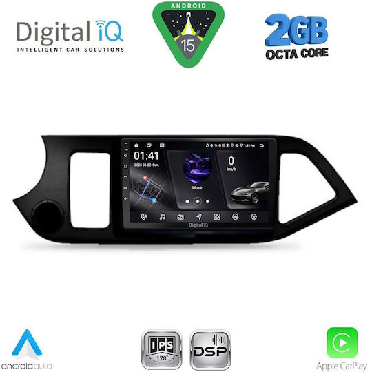Digital IQ Ηχοσύστημα Αυτοκινήτου για Kia Picanto 2011-2017 (Bluetooth/USB/WiFi/GPS/Apple-Carplay/Android-Auto) με Οθόνη Αφής 9"