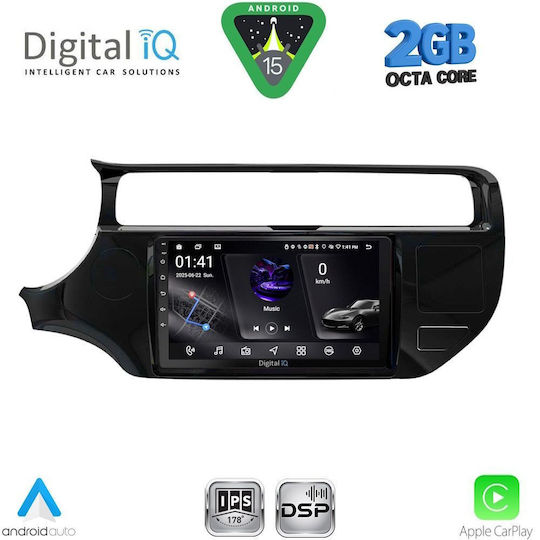 Digital IQ Ηχοσύστημα Αυτοκινήτου για Kia Rio 2015-2018 (Bluetooth/USB/WiFi/GPS/Apple-Carplay/Android-Auto) με Οθόνη Αφής 9"
