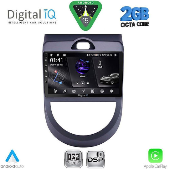 Digital IQ Ηχοσύστημα Αυτοκινήτου για Kia Soul 2008-2013 (Bluetooth/USB/WiFi/GPS/Apple-Carplay/Android-Auto) με Οθόνη Αφής 9"