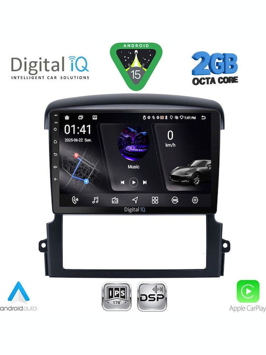 Digital IQ Car Audio System for Kia Sorento 2006-2009 (Bluetooth/USB/WiFi/GPS/Apple-Carplay/Android-Auto) with Touch Screen 9"