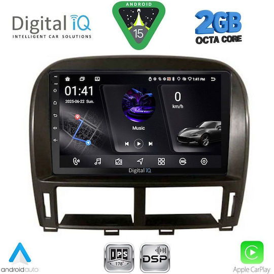 Digital IQ Ηχοσύστημα Αυτοκινήτου για Jaguar XF Lexus LS 2000-2006 (Bluetooth/USB/WiFi/GPS/Apple-Carplay/Android-Auto) με Οθόνη Αφής 9"