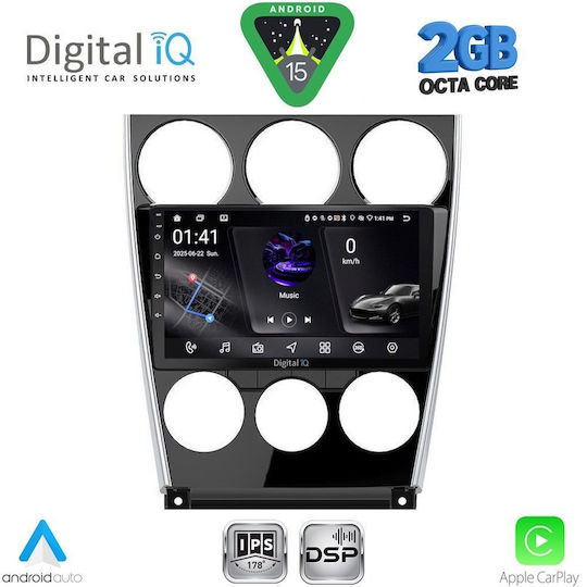 Digital IQ Car Audio System for Mazda 6 2005-2008 (Bluetooth/USB/WiFi/GPS/Apple-Carplay/Android-Auto) with Touch Screen 9"