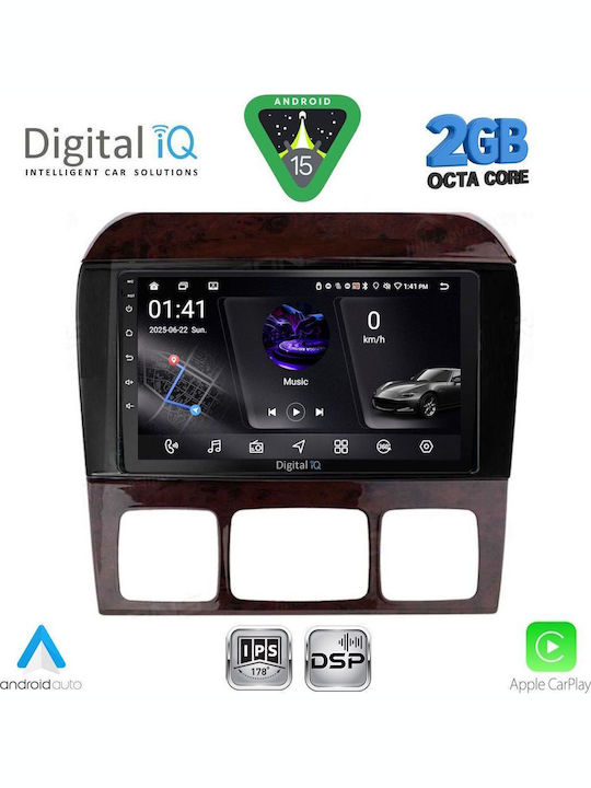 Digital IQ Car Audio System for Mercedes-Benz S Class 1998-2005 (Bluetooth/USB/WiFi/GPS/Apple-Carplay/Android-Auto) with Touch Screen 9"