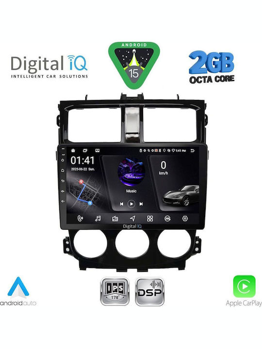 Digital IQ Car Audio System for Mitsubishi Colt 2013-2023 (Bluetooth/USB/WiFi/GPS/Apple-Carplay/Android-Auto) with Touch Screen 9"