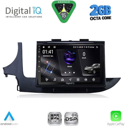 Digital IQ Ηχοσύστημα Αυτοκινήτου για Opel Mokka 2016-2021 (Bluetooth/USB/WiFi/GPS/Apple-Carplay/Android-Auto) με Οθόνη Αφής 9"