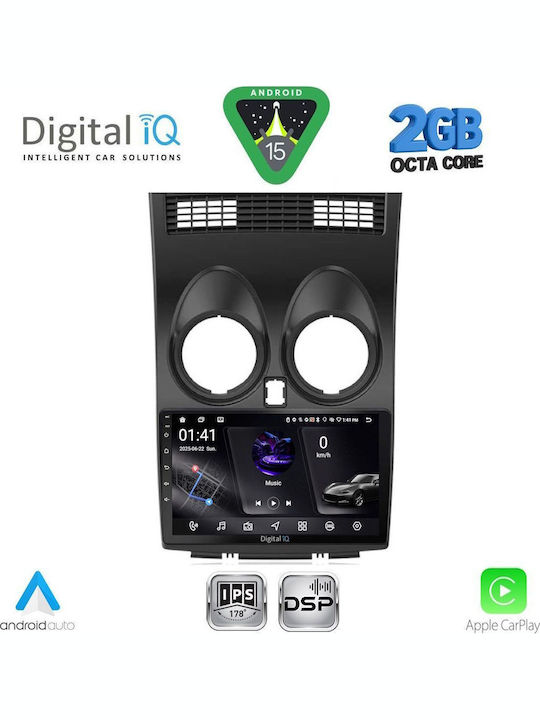 Digital IQ Car Audio System for Nissan Qashqai 2007-2014 (Bluetooth/USB/WiFi/GPS/Apple-Carplay/Android-Auto) with Touch Screen 9"