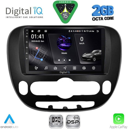 Digital IQ Car Audio System for Kia Soul 2014 (Bluetooth/USB/WiFi/GPS/Apple-Carplay/Android-Auto) with Touch Screen 9"