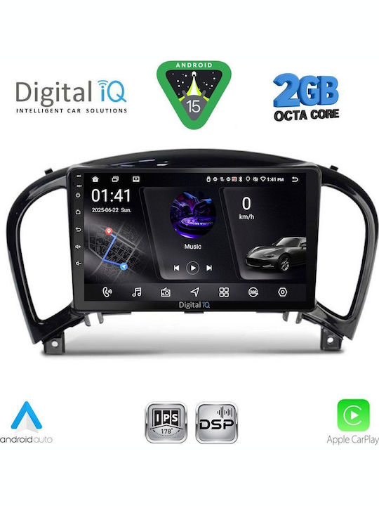 Digital IQ Car Audio System for Nissan Juke 2009-2020 (Bluetooth/USB/WiFi/GPS/Apple-Carplay/Android-Auto) with Touch Screen 9"