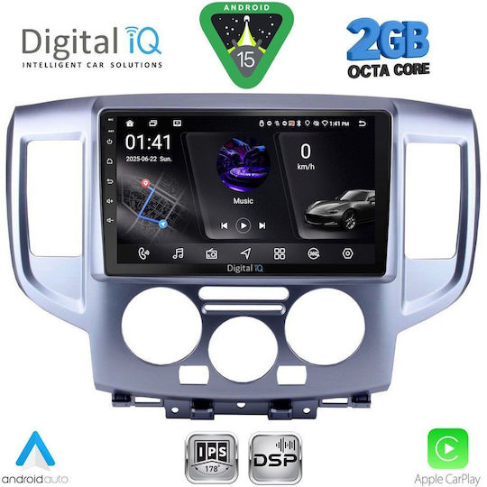 Digital IQ Ηχοσύστημα Αυτοκινήτου για Nissan NV200 2009-2020 (Bluetooth/USB/WiFi/GPS/Apple-Carplay/Android-Auto) με Οθόνη Αφής 9"