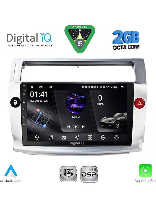 Digital IQ Car Audio System for Citroen C4 2004-2011 (Bluetooth/USB/WiFi/GPS/Apple-Carplay/Android-Auto) with Touch Screen 9"