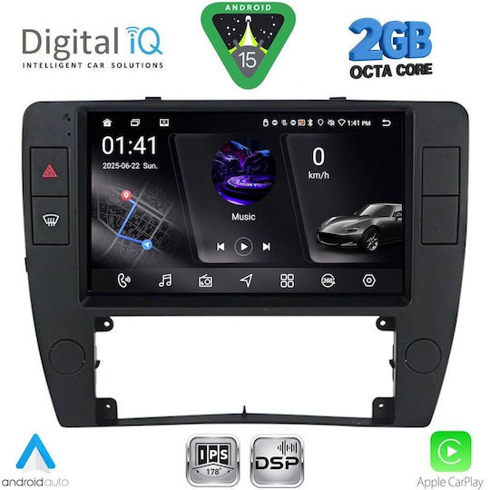 Digital IQ Автомобилна Аудио Система (Блутут/USB/WiFi/GPS/Apple-Carplay/Android-Auto) с Тъчскрийн 9"
