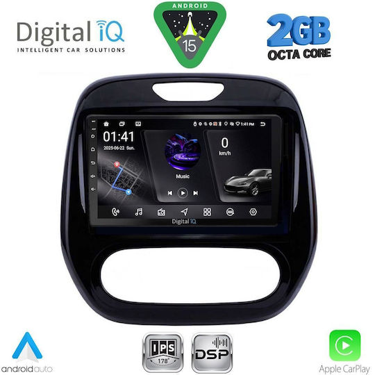 Digital IQ Ηχοσύστημα Αυτοκινήτου για Renault Captur 2013-2019 (Bluetooth/USB/WiFi/GPS/Apple-Carplay/Android-Auto) με Οθόνη Αφής 9"
