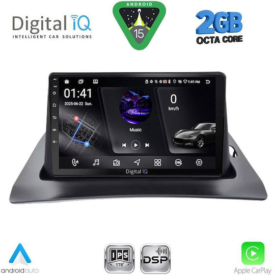 Digital IQ Car Audio System for Renault Kangoo 2010-2021 (Bluetooth/USB/WiFi/GPS/Apple-Carplay/Android-Auto) with Touch Screen 9"