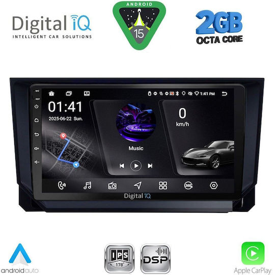 Digital IQ Car Audio System for Seat Arona / Ibiza 2018 (Bluetooth/USB/WiFi/GPS/Apple-Carplay/Android-Auto) with Touch Screen 9"