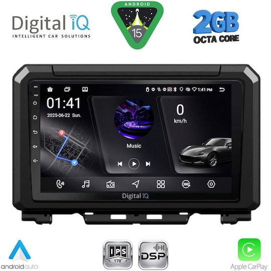 Digital IQ Ηχοσύστημα Αυτοκινήτου για Suzuki Jimny 2017 (Bluetooth/USB/WiFi/GPS/Apple-Carplay/Android-Auto) με Οθόνη Αφής 9"