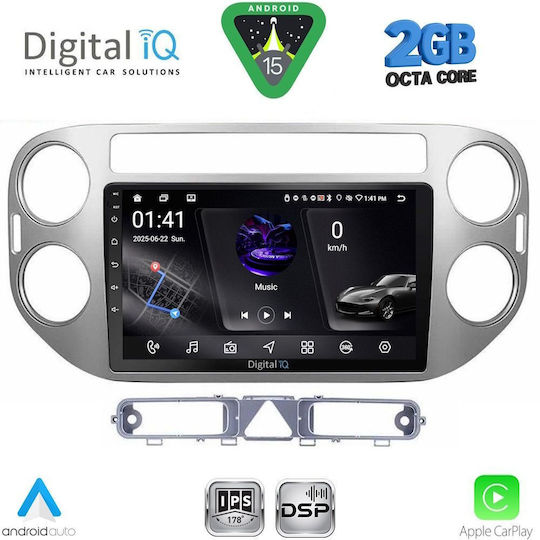 Digital IQ Автомобилна Аудио Система (Блутут/USB/WiFi/GPS/Apple-Carplay/Android-Auto) с Тъчскрийн 9"