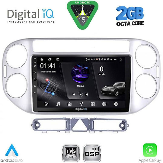 Digital IQ Ηχοσύστημα Αυτοκινήτου για Volkswagen Tiguan 2004-2011 (Bluetooth/USB/WiFi/GPS/Apple-Carplay/Android-Auto) με Οθόνη Αφής 9"