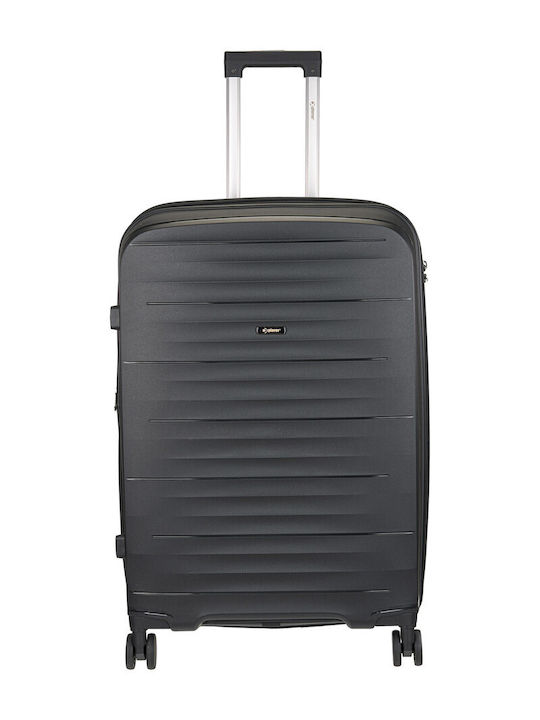 Xplorer Large Travel Suitcase Hard Black with 4...