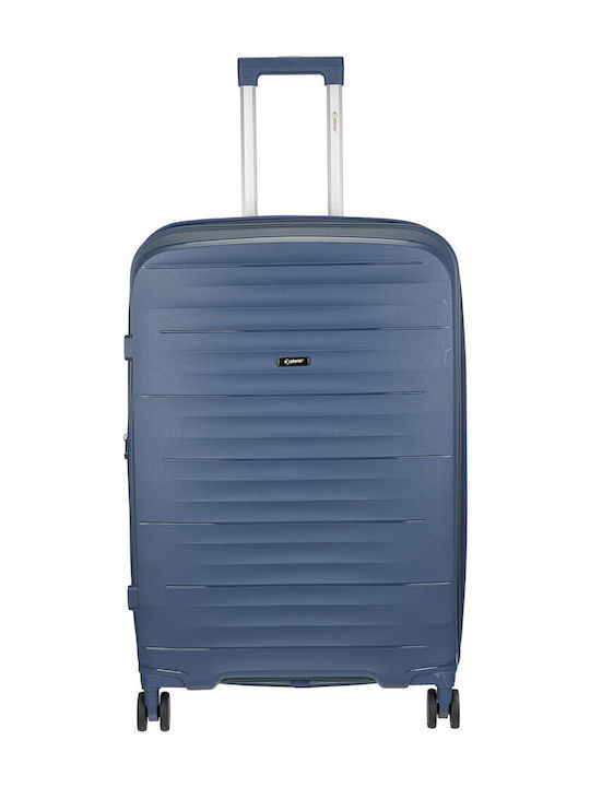 Xplorer Large Travel Suitcase Hard Navy with 4 ...