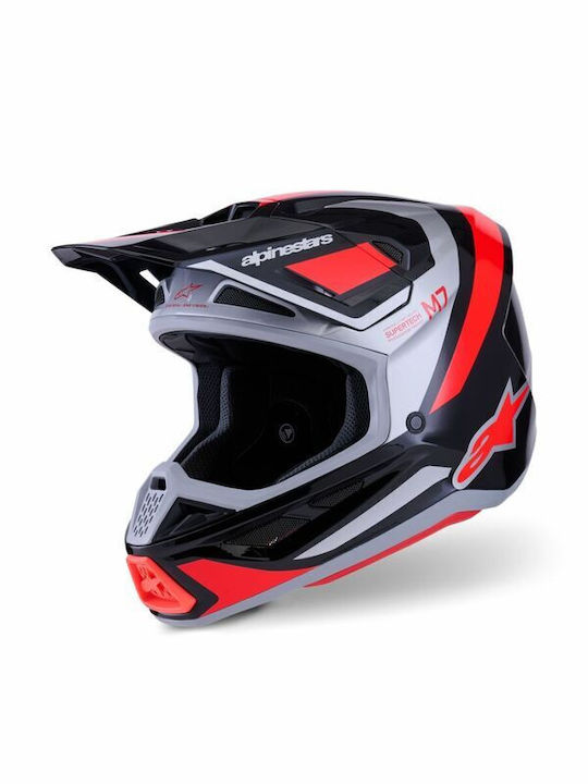 Alpinestars S-M7 Rise Black/Silver Gloss Κράνος...