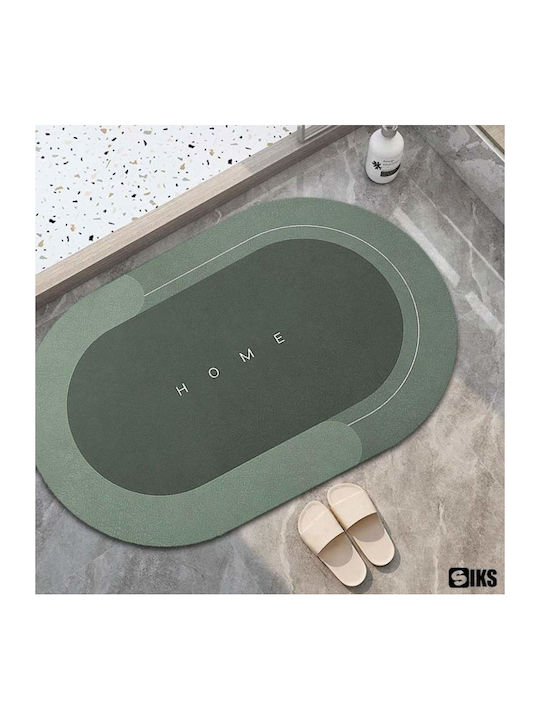 Rutschfest Set Badematten Oval Green 57x38cm 2Stück