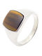 Herren Ring mit Steinen aus Stahl