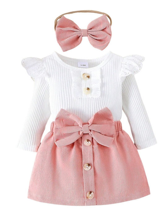 Комплект Зима 2бр Pink/White