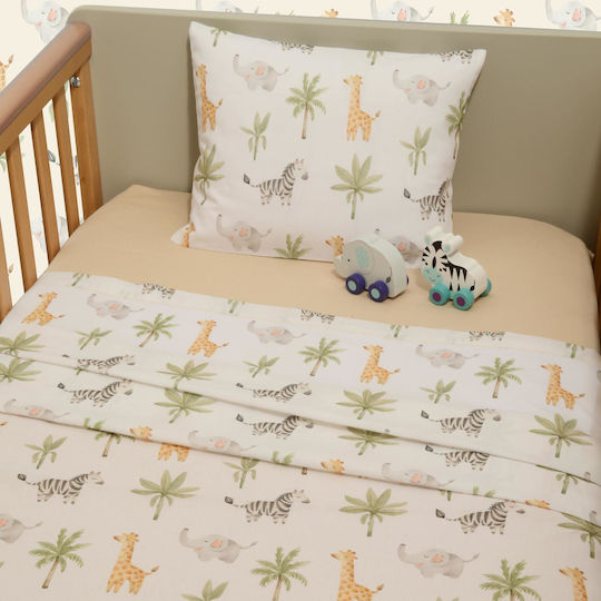 Baby Oliver Σετ με Λάστιχο Μπεζ 110x170εκ.
