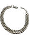 Kalliopi Silver Ανδρικό Βραχιόλι Αλυσίδα από Ατσάλι 22cm