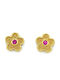 Drandakis Earrings made of Silver Gold Plated with Stones