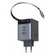 Ugreen Ladegerät GaN mit USB-A Anschluss und 2 USB-C Anschlüsse und Kabel USB-C 100W Stromlieferung Gray (X616)