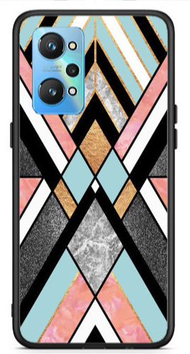 Realme GT Neo 2 Marble Mix Черен Лъскав Калъф