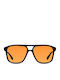 Meller Dara Unisex Sunglasses with Black Horn-Rimmed Frame and Orange Lens DR-TUTORANGE