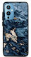 OnePlus 9 5G Marble Blue Gold Black Glossy Case
