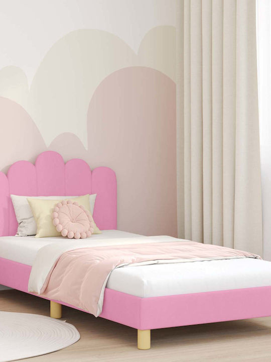 Kinderbett Einzeln Rosa für Matratze 90x190cm