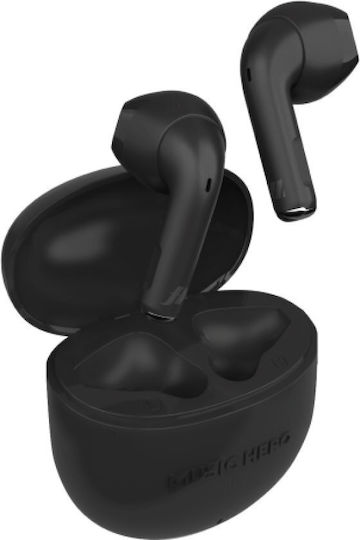 Music Hero In-Ear Безжични Слушалки Bluetooth Слушалки с Калъф за Зареждане Черни