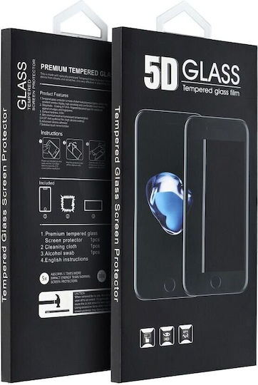 5D 0.3mm Adeziv complet Full Face Tempered Glass Negru (Moto G86)