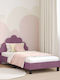 Kids Bed Single with Storage Space Purple for Mattress 80x160cm