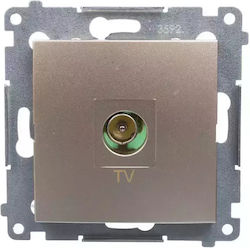 Kontakt-Simon Antenna Socket Simon54 TV End Gold Dak1.01/44
