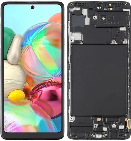 Οθόνη OLED με Μηχανισμό Αφής και Πλαίσιο για Samsung Galaxy A71 A715 (Μαύρο)