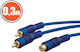 Rca Männlicher Adapter Kabel 2x Rca Zu Weiblich 1x Rca 0,3m