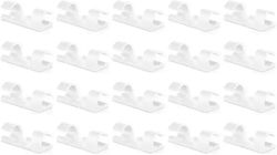 Set 20 Suporturi Autoadezive pentru Cabluri Albe Mk5535 DeleyCON