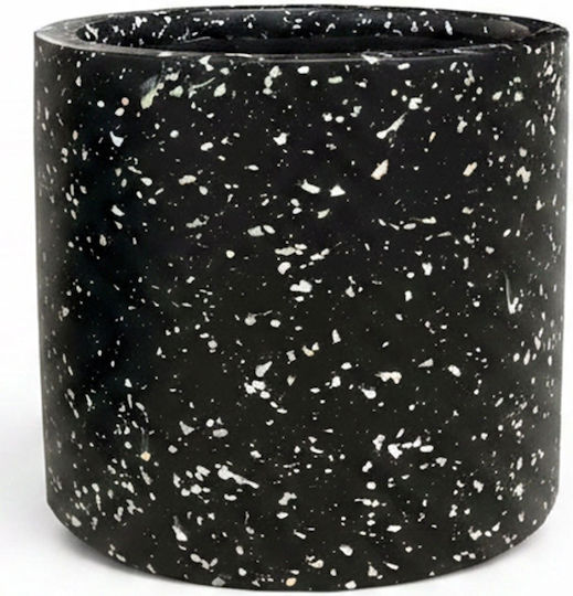 Supergreens Γλάστρα Πήλινη Μαύρο Terrazzo 33x33x29εκ.