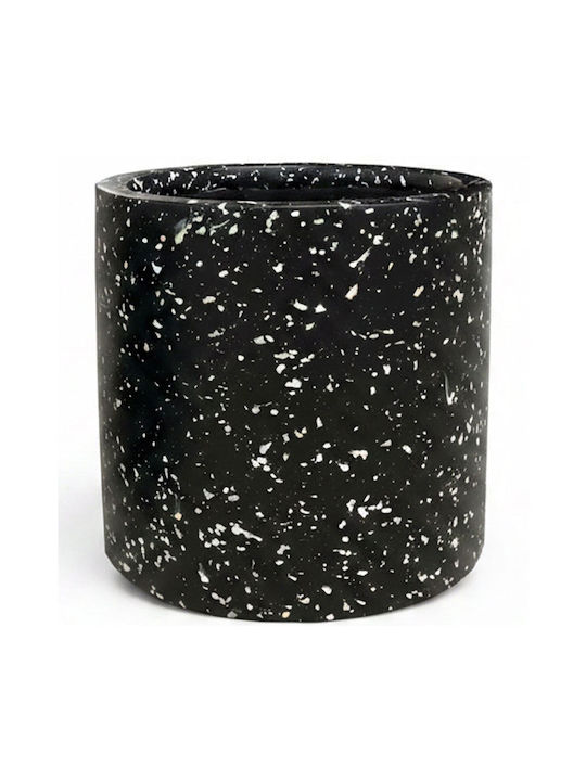 Supergreens Γλάστρα Πήλινη Μαύρο Terrazzo 40x40x35εκ.
