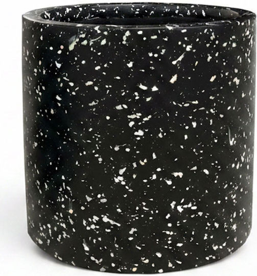 Supergreens Pot Ceramic Black Terrazzo 40x40x35cm.